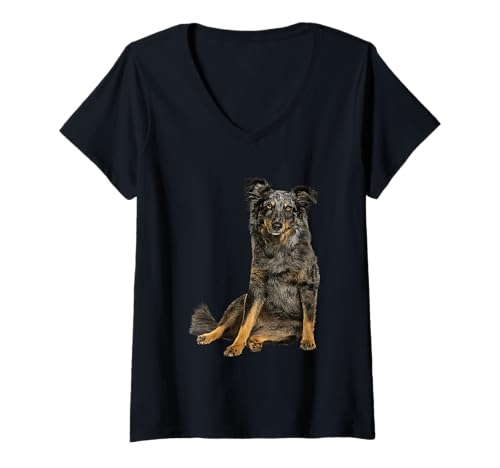 Damen MUDI T-Shirt mit V-Ausschnitt Damen MUDI T-Shirt mit V-Ausschnitt von Mudi Dog
