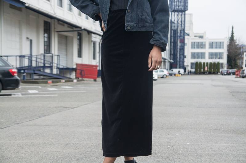 Vintage Samt Schlitz Rock Vintage Samt Schlitz Rock von MuditaClosetVintage