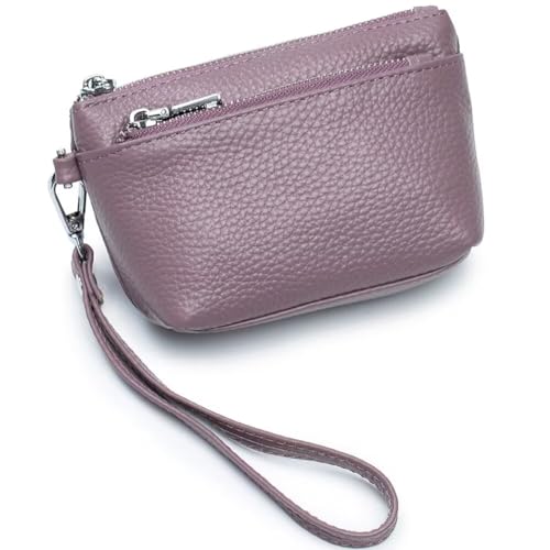 Mudono Kleine Clutch-Geldbörse für Damen, echtes Leder, Münzgeldbörse, geräumig, mehrere Taschen, Kleingeldtasche, Reißverschluss, Handgelenktasche, violett, M, Minimalistisch Mudono Kleine Clutch-Geldbörse für Damen, echtes Leder, Münzgeldbörse, geräumig, mehrere Taschen, Kleingeldtasche, Reißverschluss, Handgelenktasche, violett, M, Minimalistisch von Mudono
