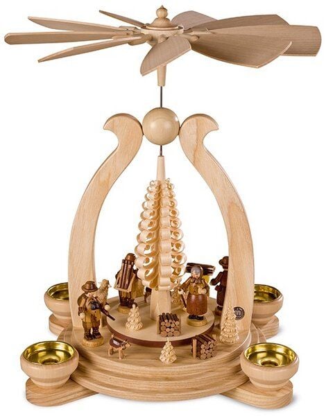 Müller Seiffen Bogenpyramide Waldmotiv  Neu für Teelichter oder Pyramidenkerzen von Müller Seiffen