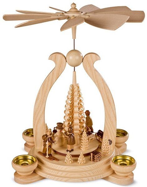 Müller Seiffen Bogenpyramide Wintermotiv Neu für Teelichter oder Pyramidenkerzen von Müller Seiffen