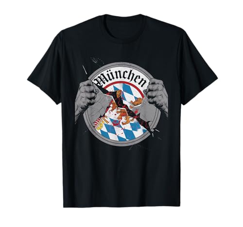 München Geschenk Herren Damen Münchener Bayern Hooligan T-Shirt von München Tshirt Für Ultras Herren Damen Münchener