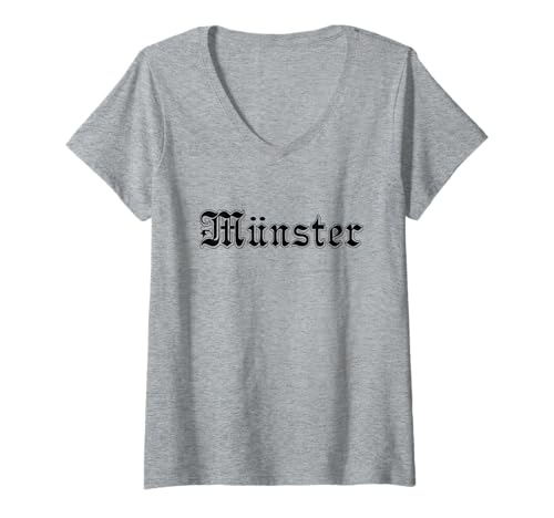 Damen Münster Fanartikel Aufstieg Retro T-Shirt mit V-Ausschnitt Damen Münster Fanartikel Aufstieg Retro T-Shirt mit V-Ausschnitt von Münster Fanartikel