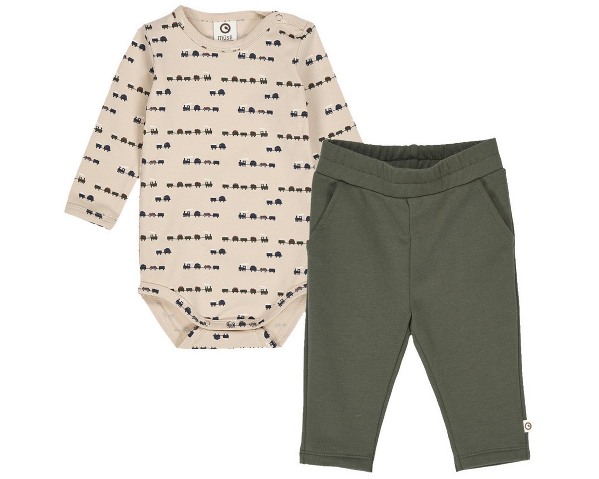 Müsli by GREEN COTTON Body 1586003400 Jungen (1-tlg) Outfit-Set, Bekleidungsset, Kombi-Set, 2er-Set, Baby-Set von Müsli by GREEN COTTON