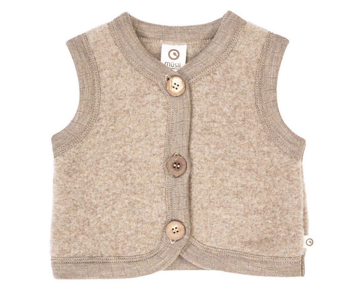 Müsli by GREEN COTTON Fleeceweste 1542005600 Unisex Kinder Babyweste, Vest, ärmellos, Funktionsweste, Strickweste von Müsli by GREEN COTTON