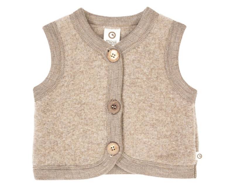 Müsli by GREEN COTTON Fleeceweste 1542005600 Unisex Kinder Babyweste, Vest, ärmellos, Funktionsweste, Strickweste von Müsli by GREEN COTTON