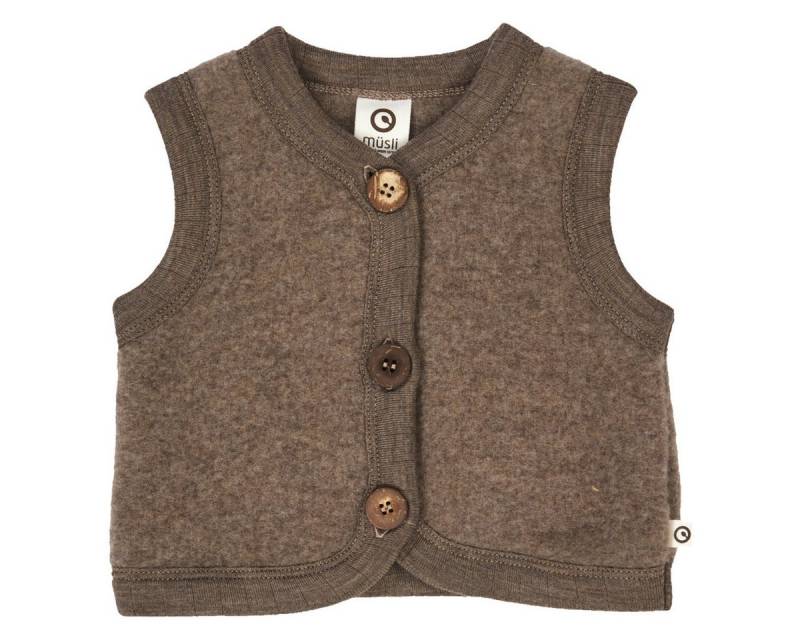 Müsli by GREEN COTTON Fleeceweste 1542005600 Unisex Kinder Babyweste, Vest, ärmellos, Funktionsweste, Strickweste von Müsli by GREEN COTTON