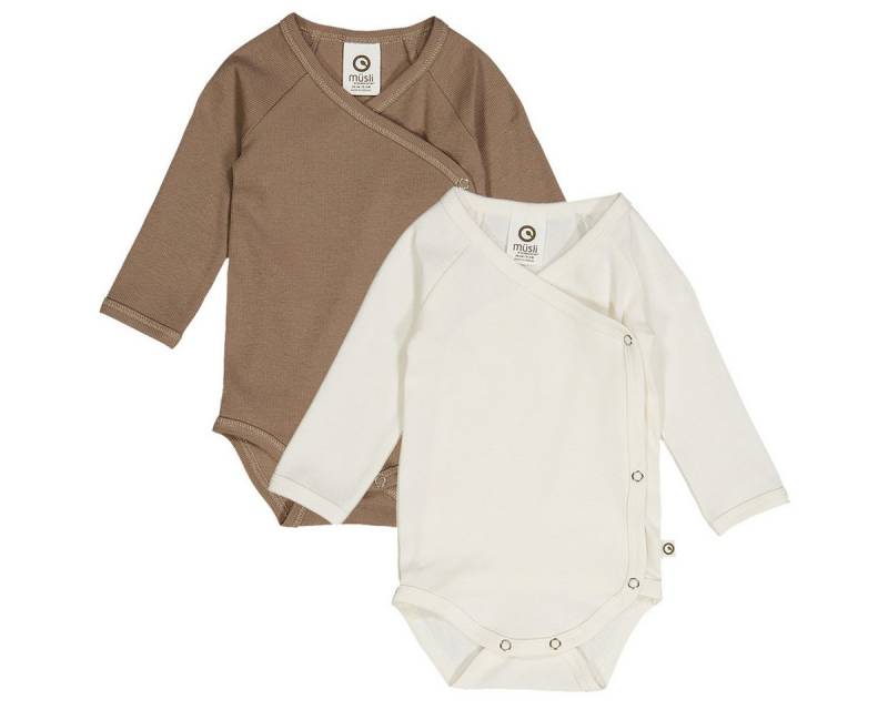 Müsli by GREEN COTTON Langarmwickelbody 1582063801 Unisex Kinder (2-tlg) Langarm Einteiler, Body, Longsleeve-Body, Bodysuit, Stretchbody von Müsli by GREEN COTTON