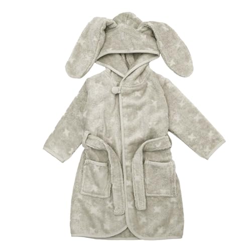 Müsli by Green Cotton Baby Boys Bunny Bathrobe, Desert Green, 92/98 von Müsli by Green Cotton