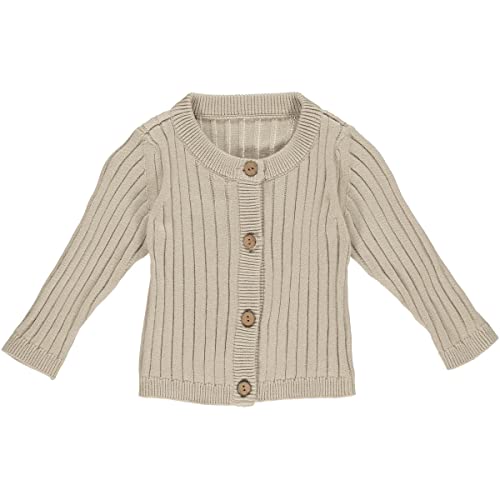 Müsli by Green Cotton Baby Boys Knit Rib Cardigan Sweater, Feather, 74 von Müsli by Green Cotton