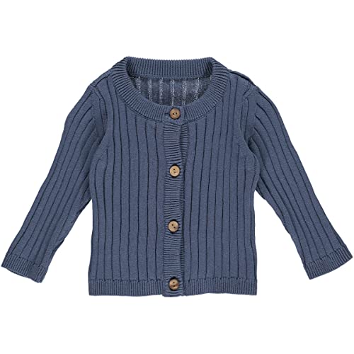 Müsli by Green Cotton Baby Boys Knit Rib Cardigan Sweater, Indigo, 98 von Müsli by Green Cotton