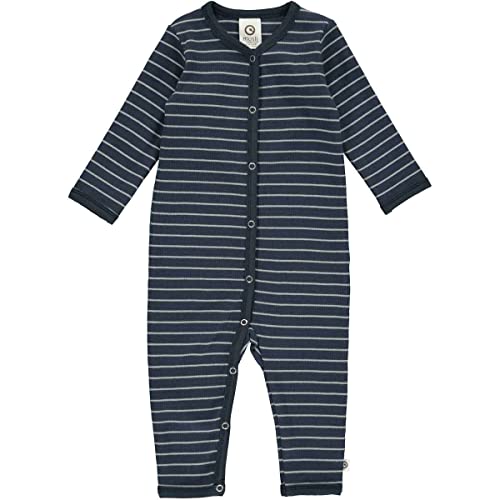 Müsli by Green Cotton Baby Boys Stripe Rib Bodysuit and Toddler Sleepers, Night Blue/Spa Green, 56 von Müsli by Green Cotton