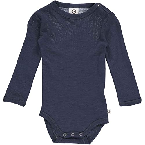 Müsli by Green Cotton Baby Boys Woolly Body Base Layer, Night Blue, 80 von Müsli by Green Cotton