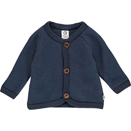 Müsli by Green Cotton Baby Boys Woolly Fleece Jacket, Night Blue, 68/74 von Müsli by Green Cotton