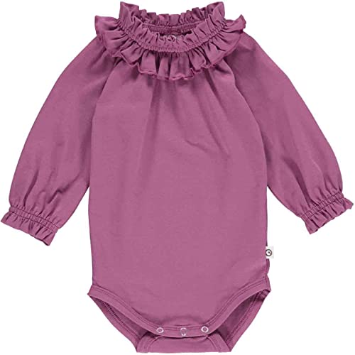 Müsli by Green Cotton Baby Girls Cozy me Frill l/s Body Base Layer, Boysenberry, 80 von Müsli by Green Cotton