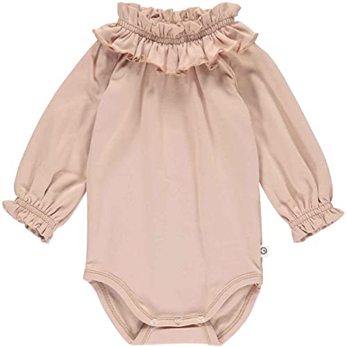 Müsli by Green Cotton Baby Girls Cozy me Frill l/s Body Base Layer, Spa Rose, 80 von Müsli by Green Cotton