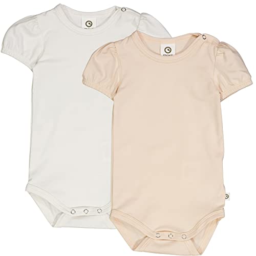 Müsli by Green Cotton Baby Girls Cozy me Puff s/s Body 2-Pack Base Layer Underwear, Balsam Rose/Balsam Cream, 86 von Müsli by Green Cotton