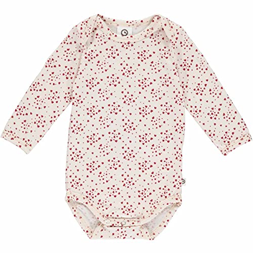 Müsli by Green Cotton Baby Girls Love l/s Body Base Layer, Buttercream/Berry red, 62 von Müsli by Green Cotton