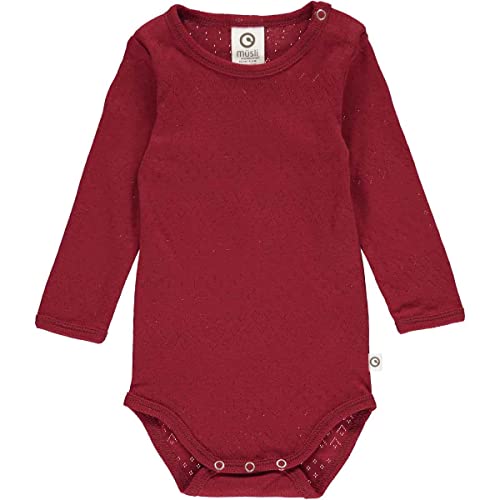 Müsli by Green Cotton Baby Girls Pointel l/s Body Base Layer, Berry red, 56 von Müsli by Green Cotton