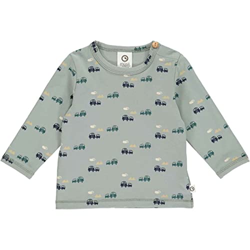 Müsli by Green Cotton Baby - Jungen Caravan L/S Baby T Shirt, Spa Green/Night Blue/Pine/Rye, 62 EU von Müsli by Green Cotton