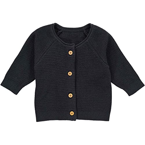 Müsli by Green Cotton Baby - Jungen Knit Baby Cardigan Sweater, Night Blue, 62 EU von Müsli by Green Cotton