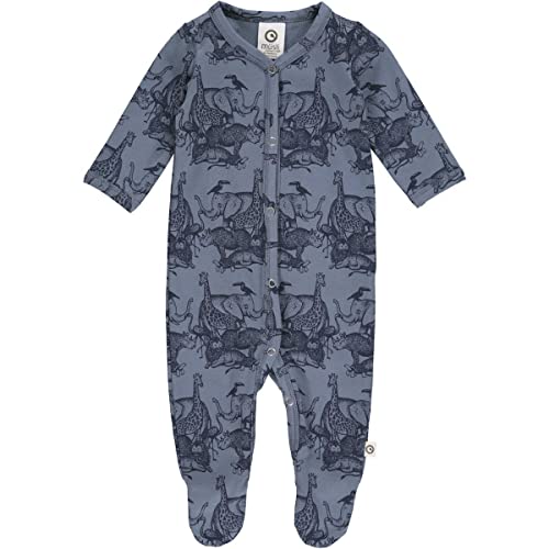 Müsli by Green Cotton Baby - Jungen Mini Me Bodysuit With Feet Baby and Toddler Sleepers, Dusty Blue, 50 EU von Müsli by Green Cotton