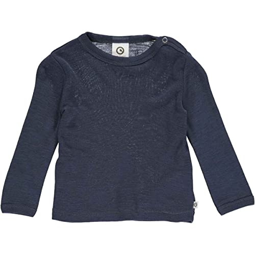 Müsli by Green Cotton Baby - Jungen Woolly L/S Baby T Shirt, Night Blue, 80 EU von Müsli by Green Cotton