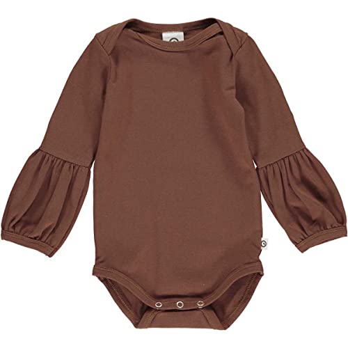 Müsli by Green Cotton Baby - Mädchen Cozy Me Bell Sleeve Body Baby and Toddler Sleepers, Acorn, 68 EU von Müsli by Green Cotton