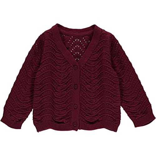 Müsli by Green Cotton Baby - Mädchen Knit Needle Out Baby Cardigan Sweater, Fig, 62 EU von Müsli by Green Cotton