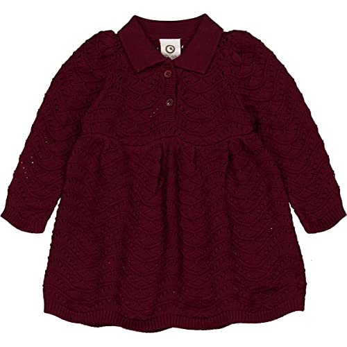 Müsli by Green Cotton Baby - Mädchen Knit Needle Out L/S Baby Casual Dress, Fig, 56 EU von Müsli by Green Cotton