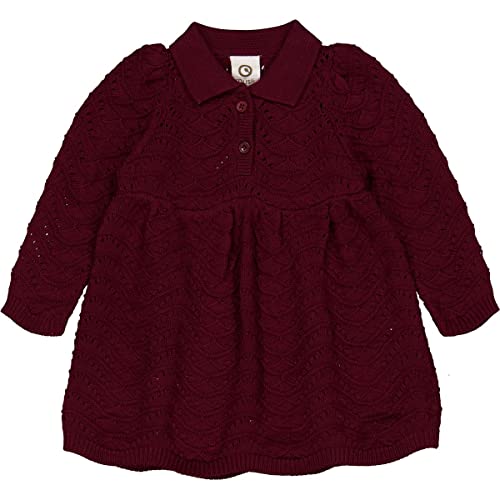 Müsli by Green Cotton Baby - Mädchen Knit Needle Out L/S Baby Casual Dress, Fig, 92 EU von Müsli by Green Cotton