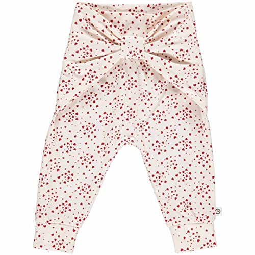 Müsli by Green Cotton Baby - Mädchen Love Pretty Baby Casual Pants, Buttercream/Berry Red, 56 EU von Müsli by Green Cotton