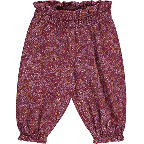 Müsli by Green Cotton Baby - Mädchen Petit Blossom Flared Baby Casual Pants, Fig/Boysenberry/Berry Red, 98 EU von Müsli by Green Cotton