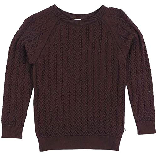 Müsli by Green Cotton Boy's Knit Cable Pullover Sweater, Coffee, 116 von Müsli by Green Cotton