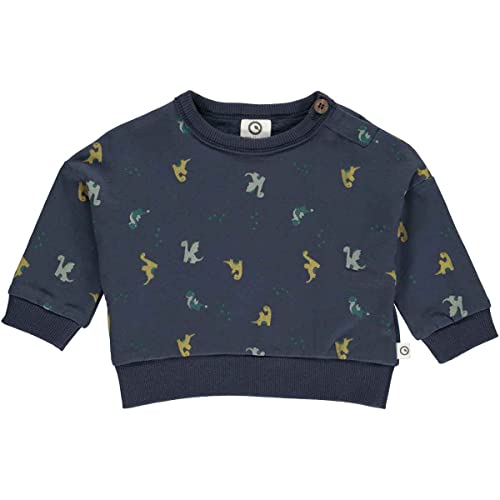 Müsli by Green Cotton Jungen Dragon Sweatshirt Baby Pullover Sweater, Night Blue/Pine/Moss/Spa Green, 56 EU von Müsli by Green Cotton