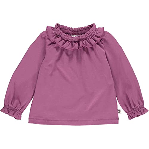 Müsli by Green Cotton Mädchen Cozy Me Frill Collar L/S Baby T Shirt, Boysenberry, 92 EU von Müsli by Green Cotton