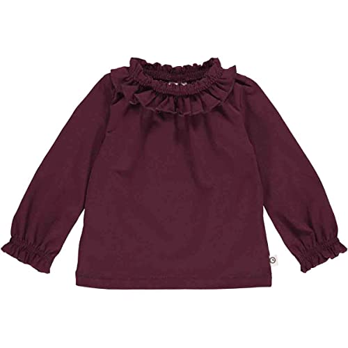 Müsli by Green Cotton Mädchen Cozy Me Frill Collar L/S Baby T Shirt, Fig, 98 EU von Müsli by Green Cotton