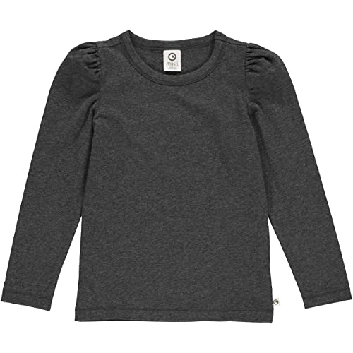 Müsli by Green Cotton Mädchen Cozy Me Puff Sleeve T Shirt, Iron Grey Melange, 116 EU von Müsli by Green Cotton