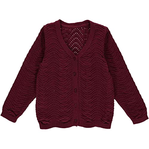 Müsli by Green Cotton Mädchen Knit Needle Out Cardigan Sweater, Fig, 116 EU von Müsli by Green Cotton