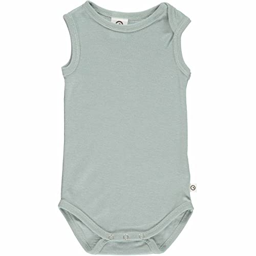 Müsli by Green Cotton Unisex Baby Woolly Silk Sleveless Body Base Layer, Spa Green, 80 von Müsli by Green Cotton