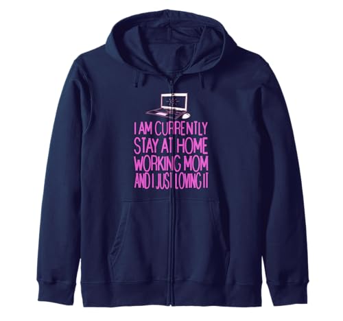 Derzeit Zu Hause Arbeitende Mama Lustiger Humor Spruch Kapuzenjacke von Mütter Im Homeoffice Mit Positiver Energie