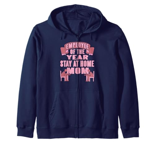 Mitarbeiterin des Jahres Lustige Zuhause Mama Humor Kapuzenjacke von Mütter die hart arbeiten und Humor lieben