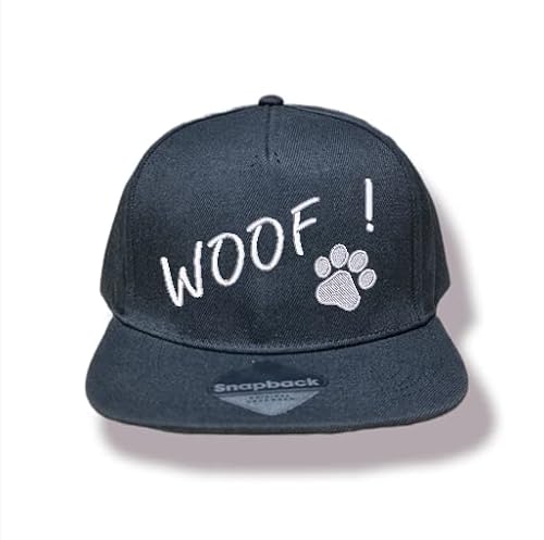 Mützenfritze Snapback Cap Woof, Größenverstellbar, Für CSD, Pride, Puppy, Fetishparty (Weiß) von Mützenfritze