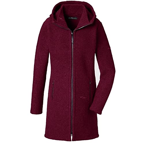 Mufflon Damen Wollmantel Mu-Rika berry weinrot - XL von Mufflon