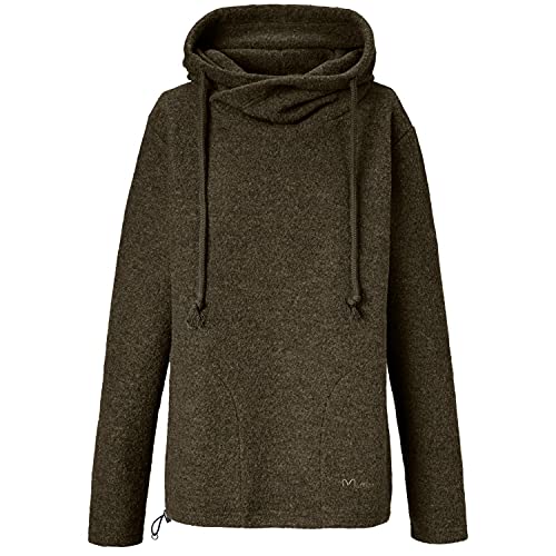 Mufflon Unisex Wollpullover Mu- Lucca W100 mit Oversize-Kapuze Forest Oliv grün - L von Mufflon