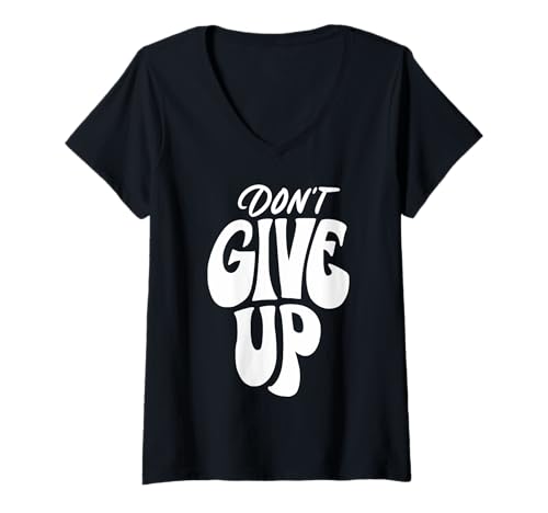 Damen Stay Strong with Every Step Don't Give Up, Motivierendes Geschenk T-Shirt mit V-Ausschnitt von Mugambo Streetwear Fashion Design for Gift Ideas