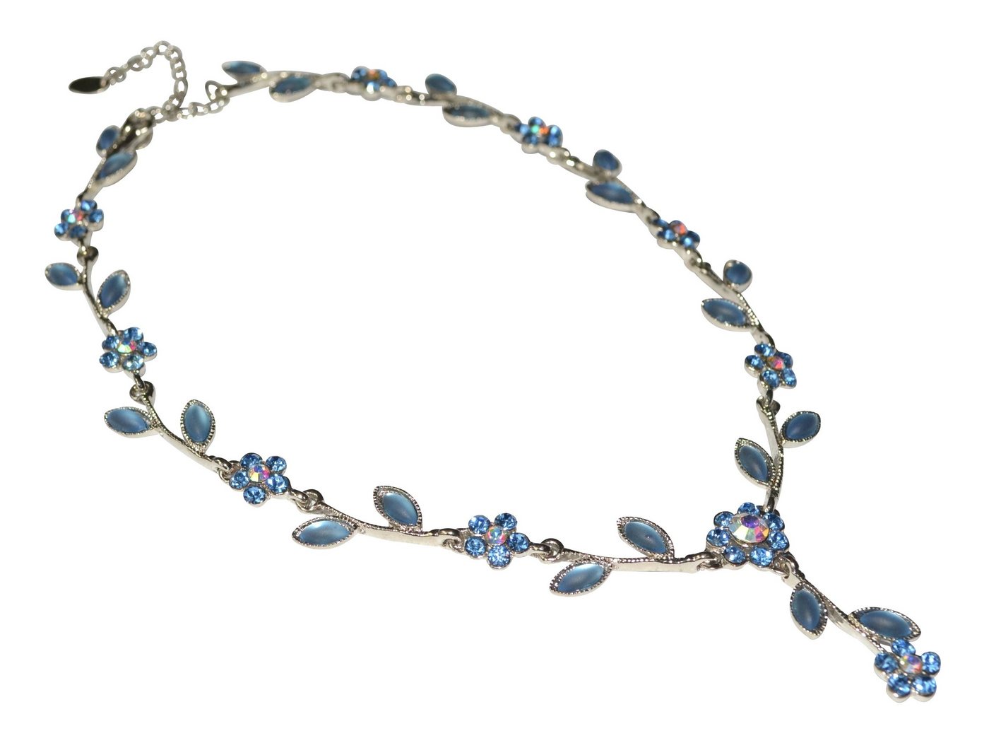 Mugello Collier Kette Fiori blau festlich elegant funkelnd von Mugello