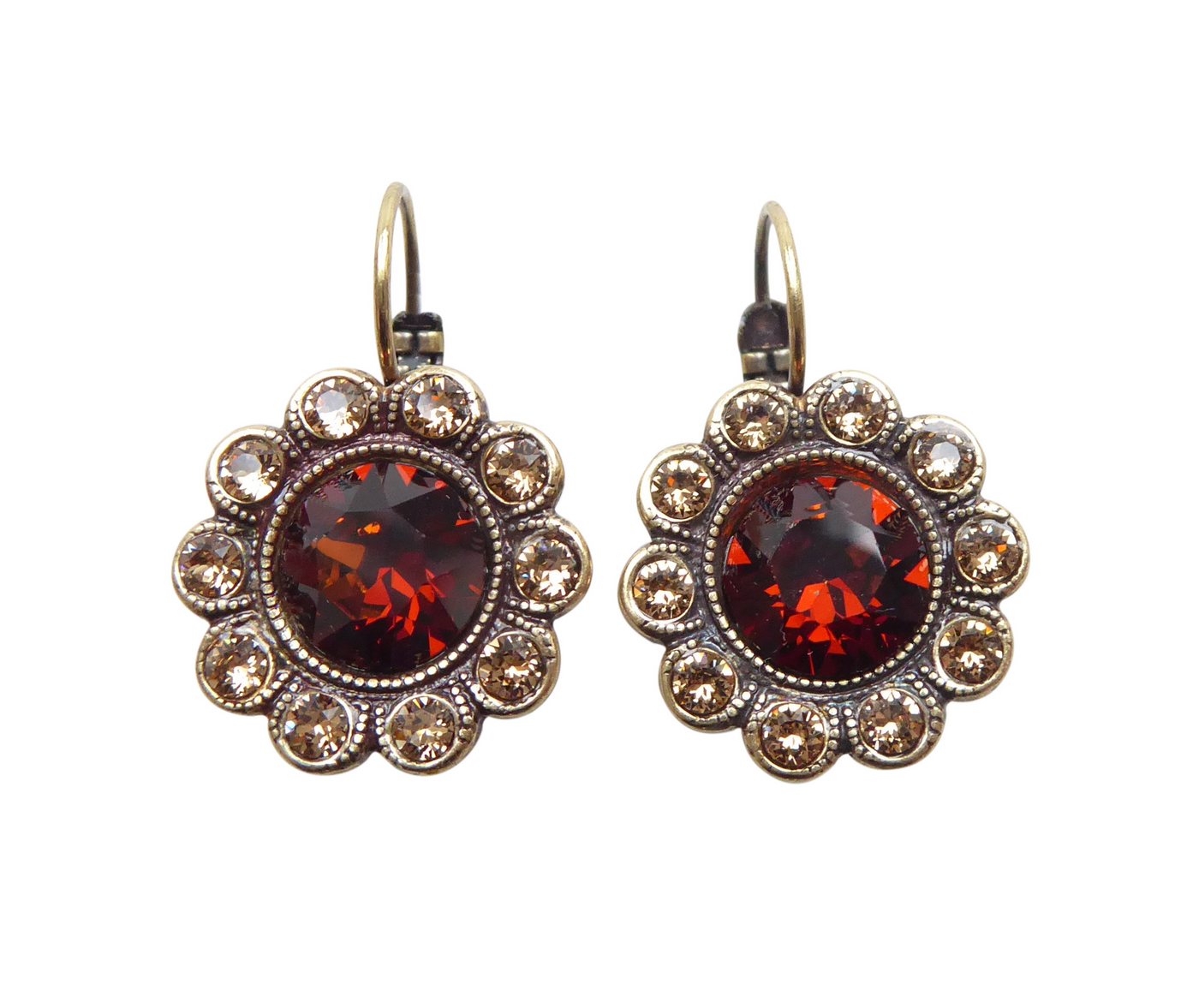 Mugello Paar Ohrhänger Fiona rauchquarz Alltag Herbstfarben feminin elegant stilvoll, Handgefertigter Modeschmuck, made in Germany von Mugello