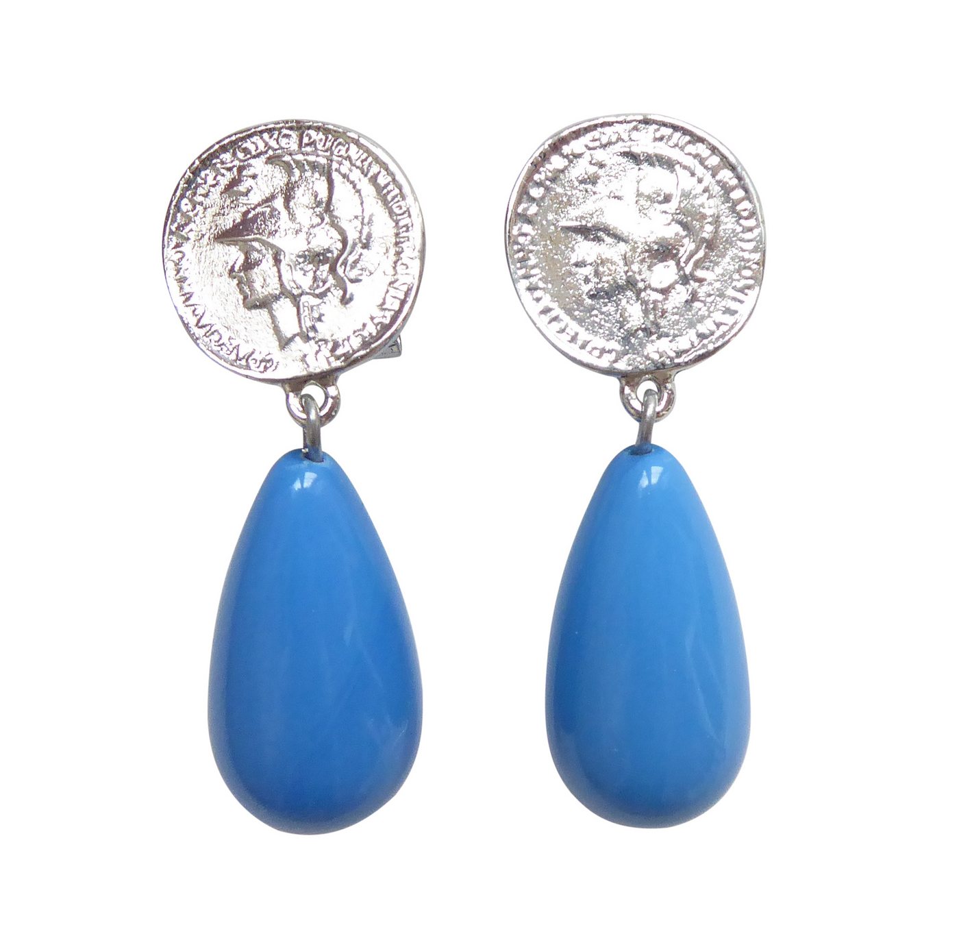 Mugello Paar Ohrstecker Lydia petrol (silber) auffällig modisch Geschenk modern Trend, made in Germany Designer JustWin, Statementohrringe von Mugello