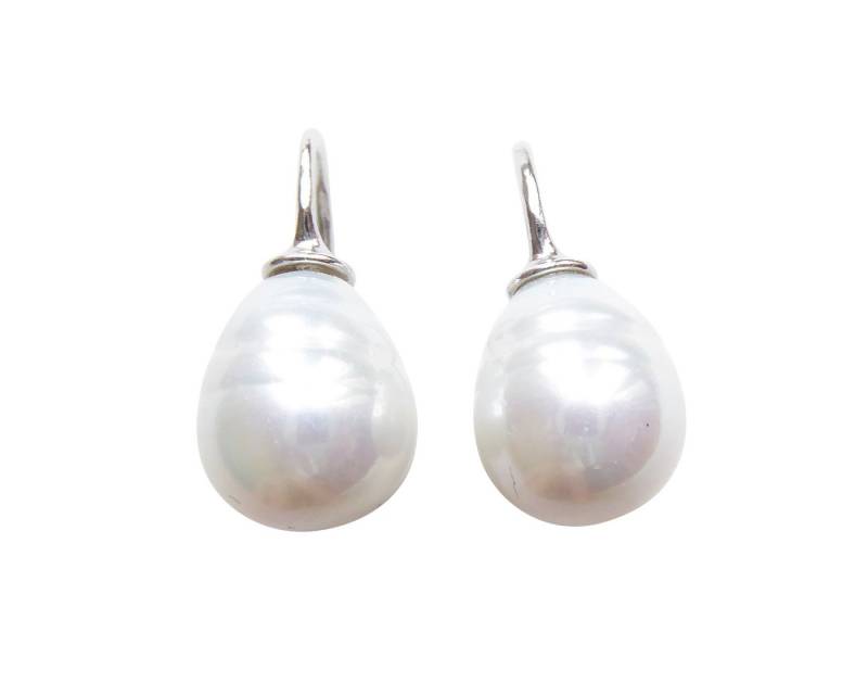 Mugello Perlenohrringe Erica klein weiß Sterlingsilber leicht und schlicht klassisch, made in Germany Heide Heinzendorff, Perlenschmuck für Frauen von Mugello